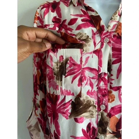 Chico’s floral Printed Blouse SIZE 0/ XS - Picture 3 of 10